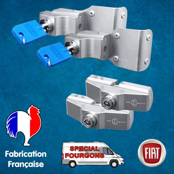 Pack 4 Verrous IMC Créations portes avant arrière latérale Fiat Ducato