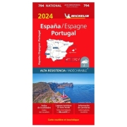 Carte Michelin ESPAGNE PORTUGAL indchirable 2024