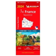 Carte de France  Michelin Quart Nord Est 2024