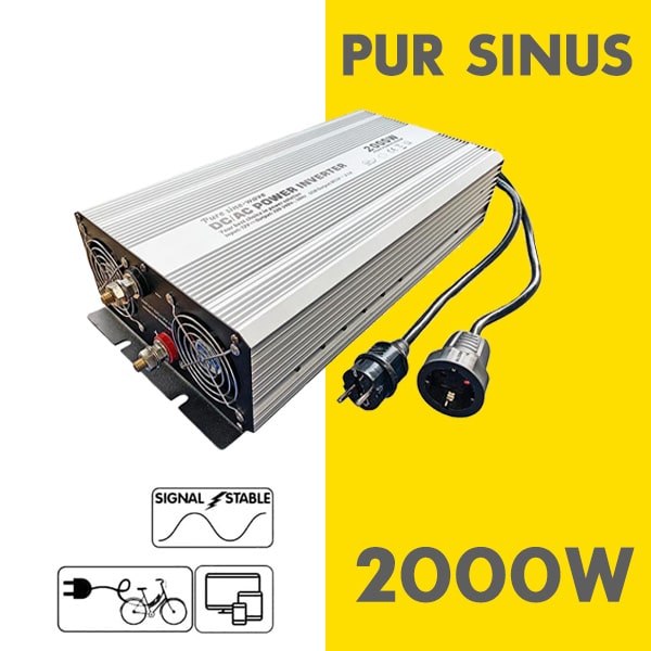 CLC Accessoires - Convertisseur Pur-Sinus - 12V / 230V 2000W
