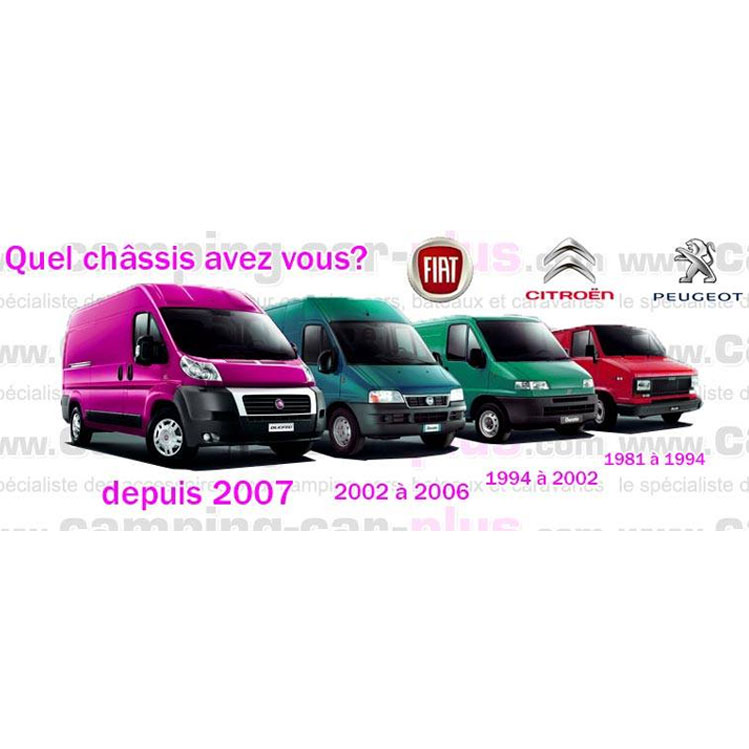 Coques rtros courts Blanches Fourgon Ducato aprs 2007 Reconditionnes