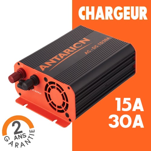Chargeur de batterie 12V AC DC 15A et 30A