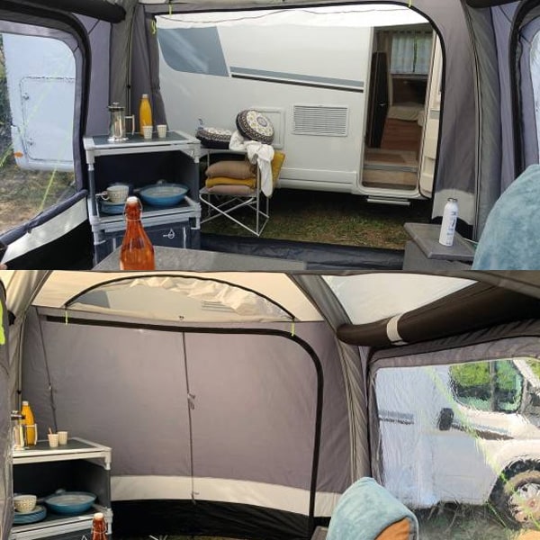 Auvent gonflable indépendant Bora Air pour camping-car