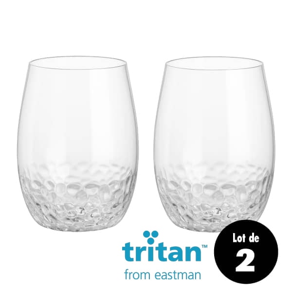 Lot de 2 verres  eau Tritan 45 cl