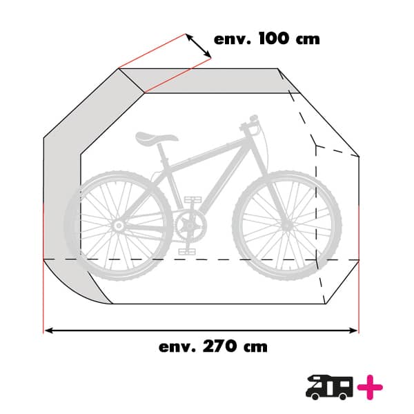 Rayen 6332.50 Housse pour Vélo Peva Gris 190 x 115 x 64 cm