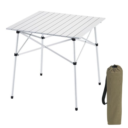 Table de camping parapluie aluminium 70x70cm 2 personnes Camping-car