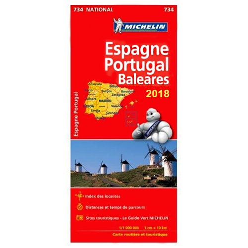 Carte routière Michelin Espagne Portugal 2018 avec sites ...