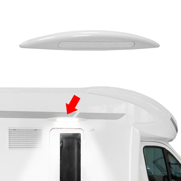 jiyun Lumières extérieures pour Camping-Car, éclairage extérieur à LED pour  Porche de Camping-Car,Remplacement du Panneau LED du luminaire 12V pour