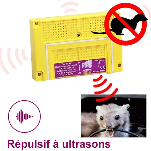 Appareil ultrasons anti-martres 1 haut-parleur STOP&GO - Répulsif animaux