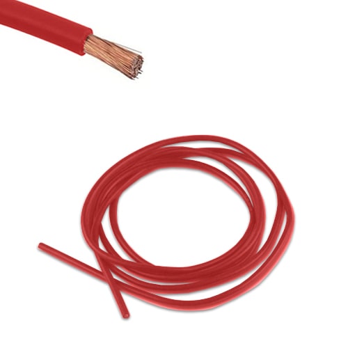 Bobine 5 m cable lectrique 2,5 mm Rouge