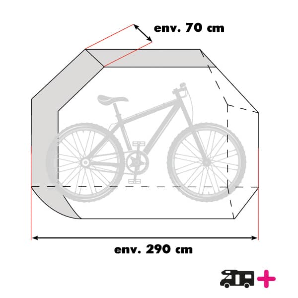 Housse de protection pour porte-vélos camping-car Roc line RG-1Q2122C2