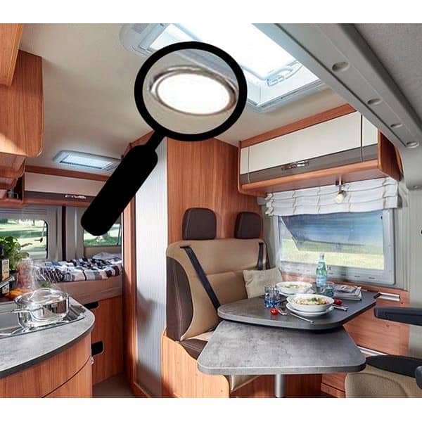 Plafonnier LED pour fourgon ou camping car - Équipement caravaning