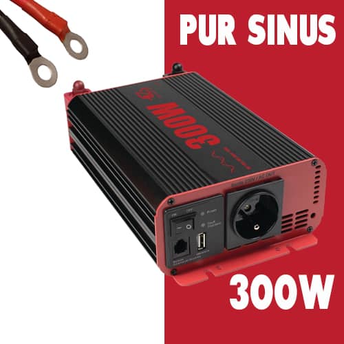 Convertisseur Uv onduleur 300W Pure Sinus 12V DC vers 220V AC pour