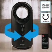 Chauffage céramique LED 1000W 1500W MESTIC