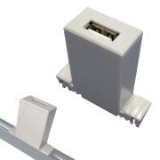 Adaptateur USB 2A pour Rail gris