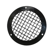 Grille ronde 132 mm noire