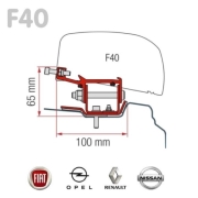 Adaptateur store Fiamma F40 pour TRAFIC H1L1 depuis 2014