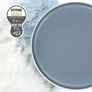 Assiette plate Melamine DOLOMIT Bleue anti-drapante