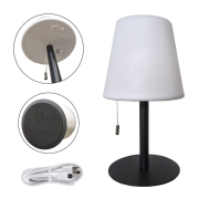 Lampe de table d'ambiance multicolore LED rechargeable