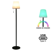 Lampe à pied d'ambiance multicolore LED rechargeable