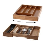 Range couverts extensible en bambou