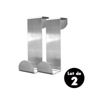 Lot de 2 patères de porte en inox 7,5 cm