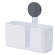 Rangement de douche à ventouse - 3 compartiments