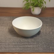 Bol en mélamine rayé blanc