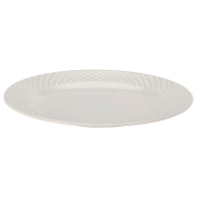 Assiette en mélamine blanche à points 21 cm