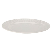 Assiette en mélamine blanche à points 28 cm