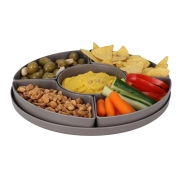 Plateau apéritif en mélamine avec contenants amovibles