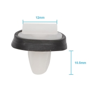 Clips fixation garniture plastique avec joint - Lot de 10