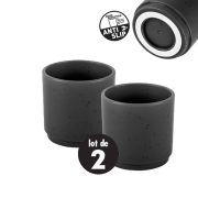 Set de 2 tasses espresso InMano Dolomit Gris anti-dérapantes BRUNNER