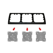 Cadre cache-vis triple pour prise C-Line HABA