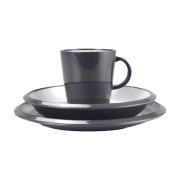 Lot de vaisselle Brunner 8 pièces Granyte mélamine Tête-à-Tête