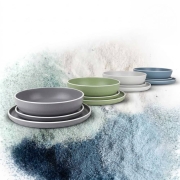 Lot de vaisselle Brunner Mélamine DOLOMIT anti-dérapant 12 pièces