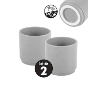 Set de 2 tasses espresso InMano Dolomit Blanc anti-dérapantes BRUNNER