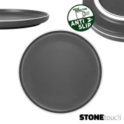 Assiette ronde Mélamine 25cm DOLOMIT Gris