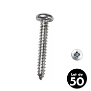 Vis Parker inox tête bombée 3.5x25mm - les 50