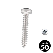 Vis Parker inox tête bombée 3.9x25mm - les 50