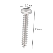 Vis Parker inox tête bombée 3.9x25mm - les 50
