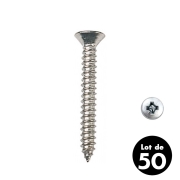 Vis Parker inox tête fraisée plate 4.2x19mm - les 50