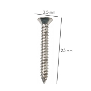 Vis Parker inox tête fraisée plate 4.2x19mm - les 50