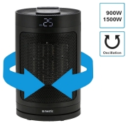 Chauffage céramique oscillant MKK-260 900W-1500W MESTIC