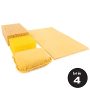 Lot de 4 éponges de nettoyage véhicule