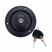 Coupelle eau noire Ø40mm verrouillable avec bouchon et 2 clés