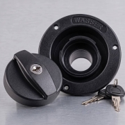 Coupelle eau noire Ø40mm verrouillable avec bouchon et 2 clés