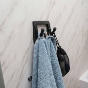 Porte manteau retractable noir 75mm