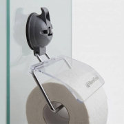 Dérouleur papier toilette transparent à ventouse