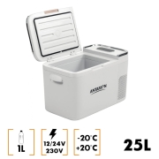 Glacière à compression 25L Slim 12/24/230V ANTARION